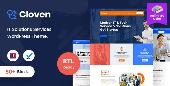Cloven v.2.0 IT Solutions Services Company WordPress Theme + RTL