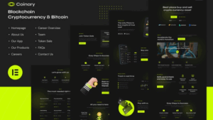 Coinary - Blockchain Cryptocurrency & Bitcoin Elementor Template Kit