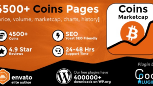 Coins MarketCap (v5.6.5) WordPress Cryptocurrency Plugin [Activated]