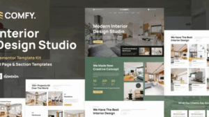 Comfy - Interior Design Studio & Architecture WordPress Elementor Template Kit