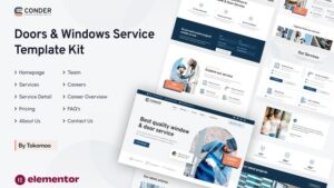 Conder - Doors & Windows Service Elementor Template Kit