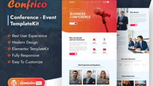 Confrico - Event & Conference Elementor Template Kit