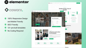 Coworx - Coworking Space & Virtual Office Elementor Template Kit