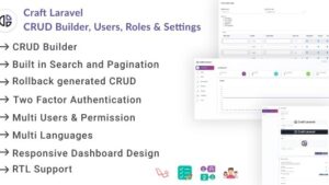 [Fixed*] Craft Laravel Admin Panel v1.0.1 CRUD builder, Users, Role, Permissions & Settings