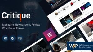 Critique (v1.19.0) Magazine, Newspaper & Review WordPress Theme