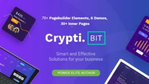 CryptiBIT v1.4.1 Technology, Cryptocurrency, ICOIEO Landing Page WordPress Theme
