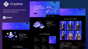 Cryptize - Blockchain Cryptocurrency & Bitcoin Elementor Template Kit