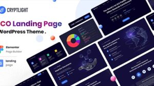 Cryptlight (v1.2.2) ICO NFT AI Landing Page WordPress Theme