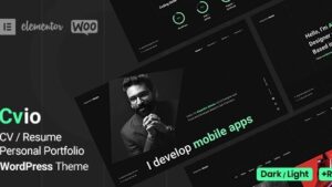 Cvio (v3.3.7) Personal Portfolio WordPress Theme