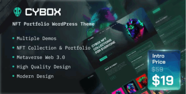 Cybox (v1.0.0) NFT PortFolio WordPress Theme