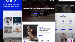 Danse - Dance School and Studio Elementor Template Kit