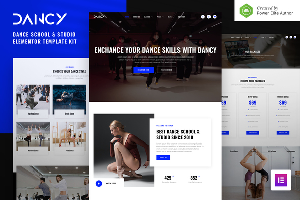 Danse - Dance School and Studio Elementor Template Kit