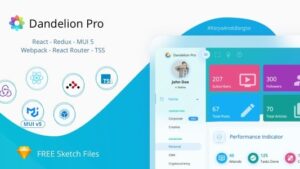 Dandelion Pro (v2.6.2) React Admin Dashboard Template