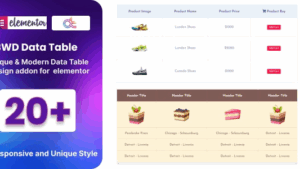 Data Table Addon for Elementor v1.0