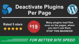 Deactivate Plugins Per Page v1.17.0 Improve WordPress Performance