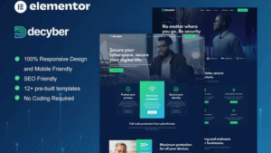 Decyber - Cyber Security Services Elementor Template Kit