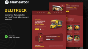 Delitruck – Food Truck & Restaurant Elementor Template Kit