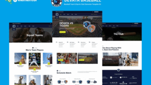 Devata - Baseball Team & Sports Club Elementor Template Kit