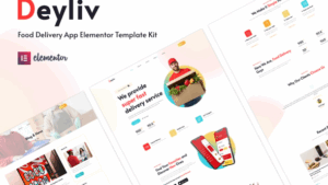 Deyliv - Food Delivery App Elementor Template Kit