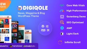 Digiqole (v2.2.5) News Magazine WordPress Theme