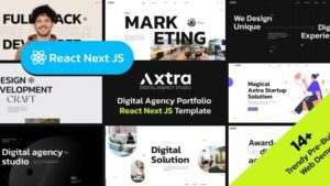 Axtra v1.1.5 Digital Agency Creative Portfolio React Nextjs Template