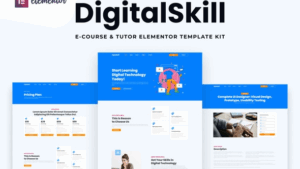 DigitalSkill - E-course & Online Tutorials Elementor Pro Template Kit
