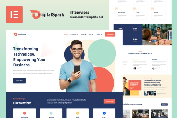 DigitalSpark - IT Services Elementor Template Kit