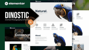 Dinostic - Animal Photography & Portfolio Elementor Template Kit