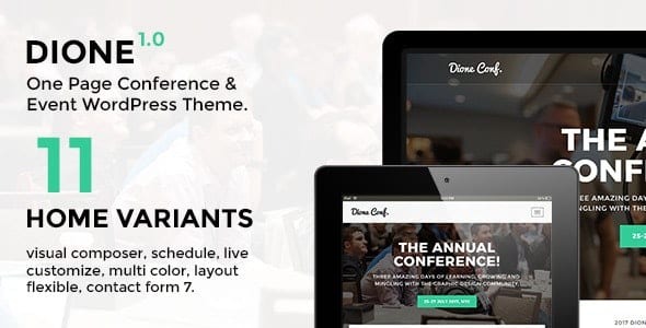 Dione v1.3.0 Conference & Event WordPress Theme