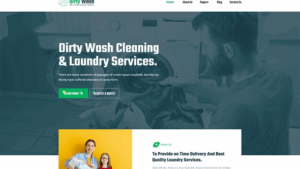 DirtyWash - Dry Cleaning & Laundry Service Elementor Template Kit