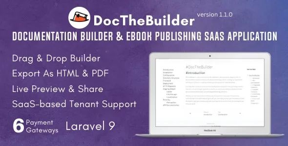DocTheBuilder - Documentation Builder & eBook Publishing SaaS Application