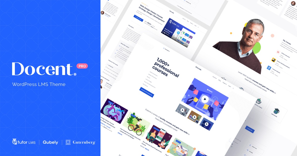 Fixed* Docent Pro v1.2.2 WordPress LMS Theme for Single Instructor