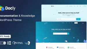 Docly (v2.3.2) Documentation And Knowledge Base WP Theme with bbPress Helpdesk Forum [Activated]