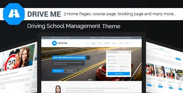 Driveme v1.5.3.1 驾校WordPress主题 - 专业驾驶学校网站模板