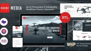 Drone Media (v2.2.0) Aerial Photography & Videography WordPress Theme [Activated]