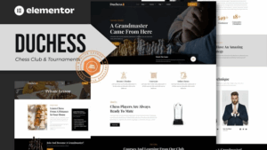 Duchess - Chess Club & Tournament Elementor Template Kit