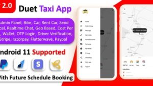 Duet Taxi App v1.0 Taxi App With Admin Panel | Multi Payment Gateway | Recharge Wallet | Notification