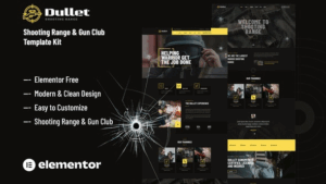 Dullet - Shooting Range & Gun Club Elementor Template Kit
