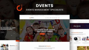 Dvents (v1.2.8) Events Management Companies and Agencies WordPress Theme