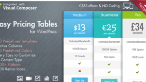 Easy Pricing Tables WordPress Plugin v2.4