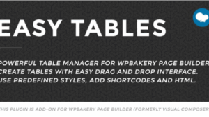 Easy Tables Table Manager for WPBakery Page Builder v2.2.0