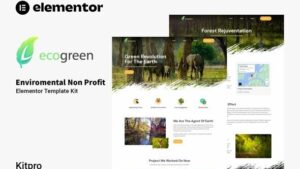Ecogreen - Environmental Non Profit Elementor Template Kit