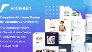 Eginary - Online Education Elementor Template Kit