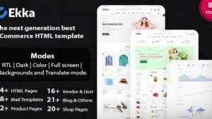 Ekka (v3.7) Ecommerce HTML Template + Admin Dashboard