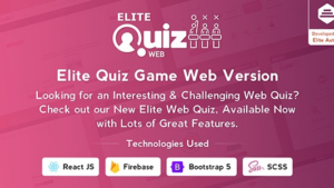 Elite Quiz v2.3.3 Trivia Quiz | Quiz Game - Flutter Full App + Admin Panel [Activated]