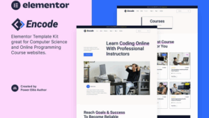 Encode – Online Programming & Computer Science Course Elementor Template Kit