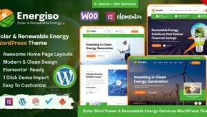 Energiso v1.4.5 Solar & Renewable Energy WordPress Theme