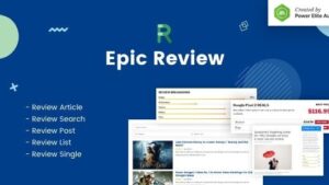 Epic Review v1.0.2 WordPress Plugin & Add Ons for Elementor & WPBakery Page Builder