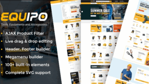 Equipo v3.1 Parts And Tools WordPress WooCommerce Theme