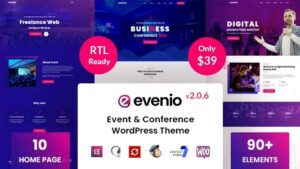 Evenio v2.1.2 Event Conference WordPress Theme